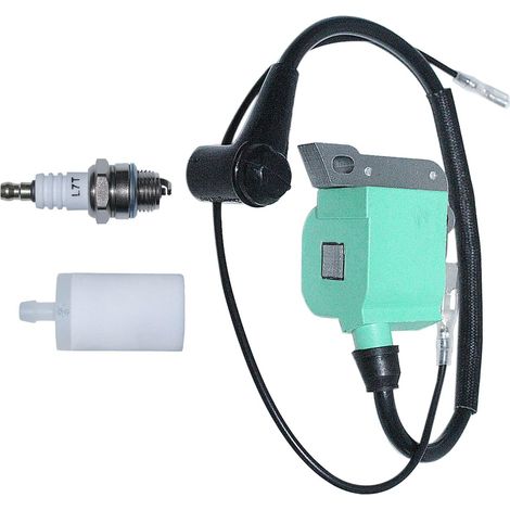 Bobine d'allumage compatible avec Husqvarna 272XP 50 51 55 254 257 261 262 XP 266 268 pour tronçonneuses, bobine d'allumage, bougie d'allumage, filtre à carburant (comme sur la photo). (1/5)