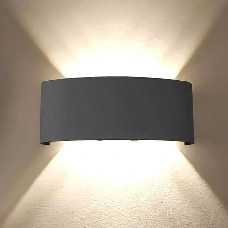 Applique LED Up Down 24W IP65 Grigio da Esterno 4000k (1/4)