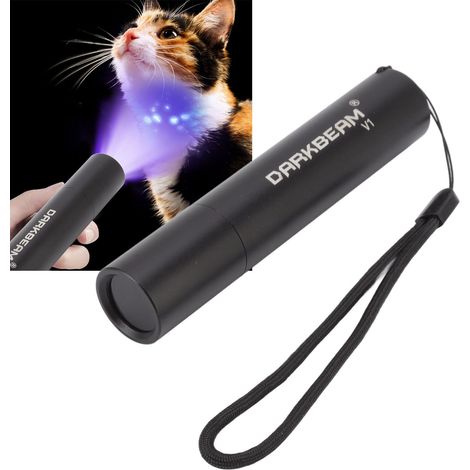 Lampe torche UV 365 nm, filtre UV multicouche, chargement USB, détection précise, batterie 2200 mAh, détecteur portable d'urine de chat pour la détection de champignons (1/5)
