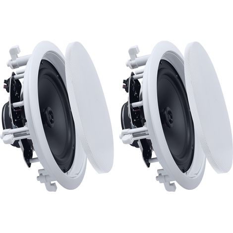 VEVOR Deckenlautsprecher 203,2 mm 1 Paar, Runde 2-Wege-Lautsprecher mit HiFi-Klang und 150 W Spitzenleistung, Lautsprecher für Feuchte Umgebungen, Bad, Küche und Überdachte Veranden, Deckeneinbau (1/5)