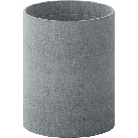 Poubelle salle de bain Bellagio/Stresa en polyester imitation lin Ø23 x h30 cm - gris - Koh-I-Noor
