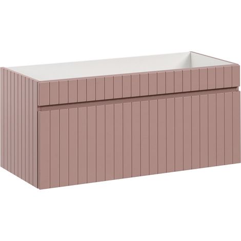 Meuble sous vasque à suspendre ICONIC rose 100 cm (1/5)