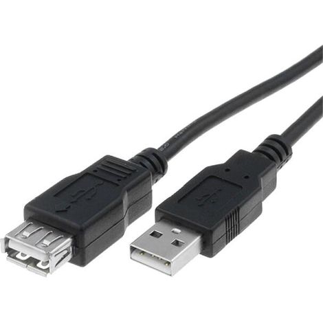 Rallonge RU2MF18N USB 2.0 A Male Femelle 1.8m noir