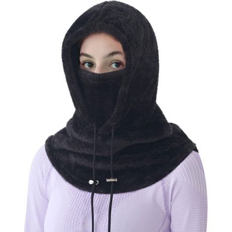 Sturmhaube Fleece Herren Damen Winter  Balaclava Thermo Skimaske Winddicht für Radfahren, Snowboarden, Skifahren  Schwarz (1/5)