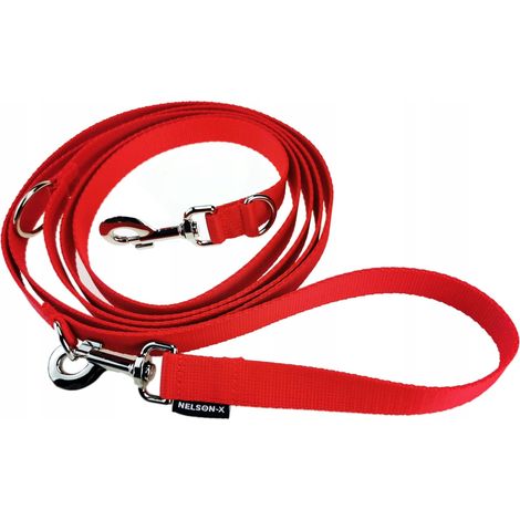 CORREA PARA PERROS AJUSTABLE 250 cm/2,5 cm MOSQUETÓN FUERTE (1/5)