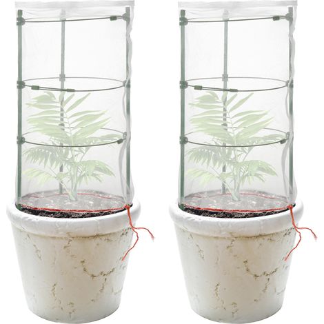 Couverture de Protection Plante 2× Transparente Multifonction ManoMano - Modèle Jar Protecteur - 45x20 cm Blanche (1/4)