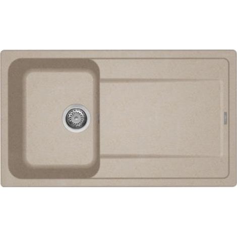 Lavello da incasso in composito granitek 86x50 cm 1 vasca + gocciolatoio reversibile - Colore: Avena - Modello: Life (1/2)