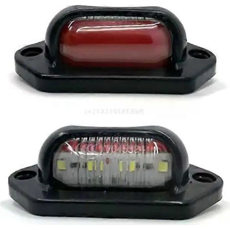 Feu de position latéral avant, arrière et étanche à 8 LED pour camion et remorque, en fibre de carbone. (1/5)