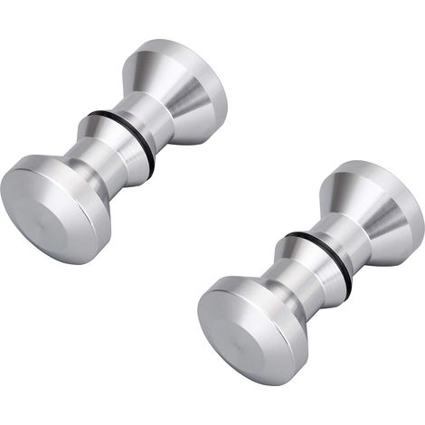 Set aus 2 eingelassenen Duschtürgriffen aus massivem Edelstahl K304.