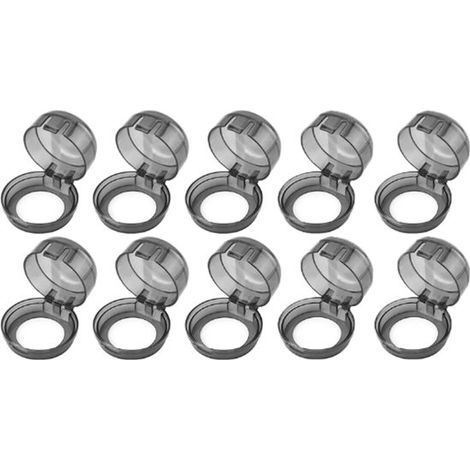 Lot de 10 caches pour bouton de cuisinière à gaz, 6 x 4 cm , noir, plastique, pour cuisinière à gaz, four électrique, etc. (1/5)