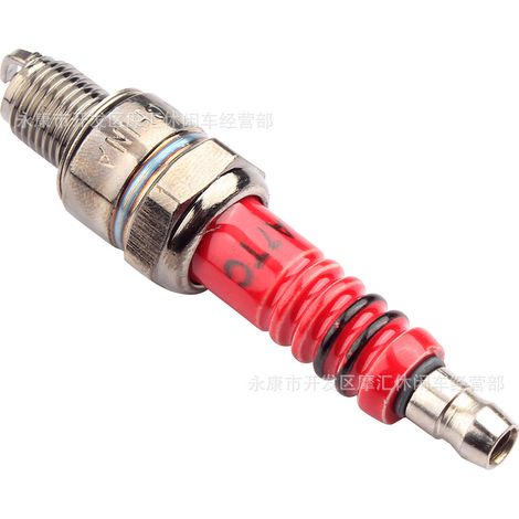 Off-road motorcycle/ATV (four-wheeled beach buggy) accessories GY6 50-110/150CC A7TC spark plugs and nozzles (red) (1/5)