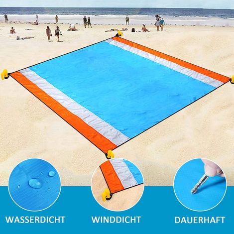 Strandmatte – 300 x 270 cm – Wasserdicht und sandabweisend – Hochdichtes Nylon – Für Strand, Camping und Wandern – 1 Stück (1/5)