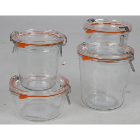 24x Einmachglas 500ml Vorratsgefäß Drahtbügelveschluss Box Behälter Aufbewahrung (1/3)