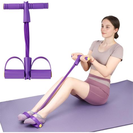 Multifunktionales 6-Rohr-Widerstandsband für Pedale, elastisches Widerstandsband für Yoga, Krafttraining, Sport, für Bauchmuskeln, Taille, Arme, Beine, Dehnübungen zur Gewichtsreduktion