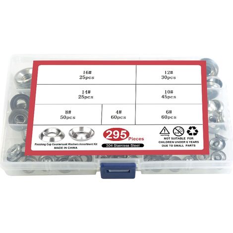 Ensemble de 295 rondelles fraisées métalliques avec boîte rangement di (1/5)