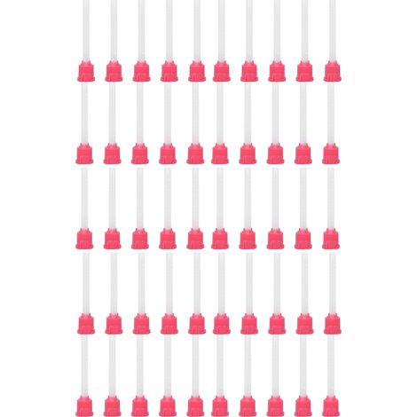50 pièces embouts mélangeurs pour colle dentaire, applicateur adhésif rose, accessoires dentaires (1/5)