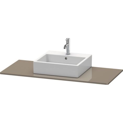 Duravit XSQUARE consolle con foro 16x800x550mm flanella grigio lucido (1/3)