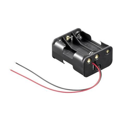 Support de pile 6x LR6 (AA) Goobay 81216 raccordement par fils (L x l x H) 58 x 47 x 28 mm (1/2)