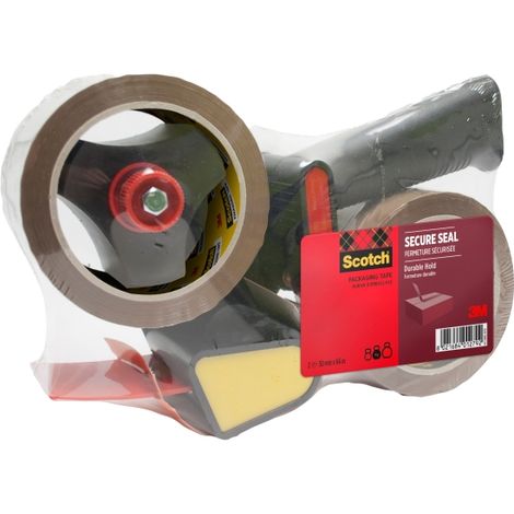 PACK DISPENSADOR MANGO PISTOLA + 2 ROLLOS CINTA DE EMBALAJE MARRÓN 50MM X 66M HV.5066.R2D.B SCOTH 7100298856