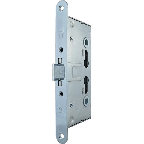 Serrure de protection contre le feu 1009P PZ 24/65/72/9mm DIN gauche/droite revêtue de rouge (1/3)