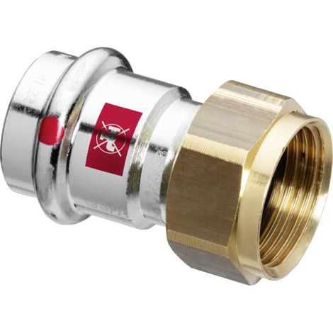 Viega 601072 22 mm x 1 1/4 pouces, en acier, joint plat non allié, contour de SC de Prestabo