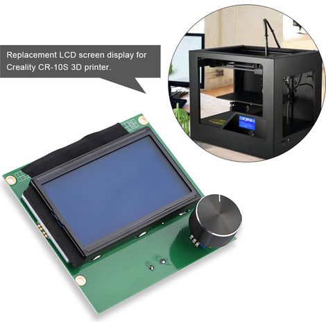 Écran LCD de remplacement avec 2 câbles pour imprimante 3D Creality CR-10S (1/5)