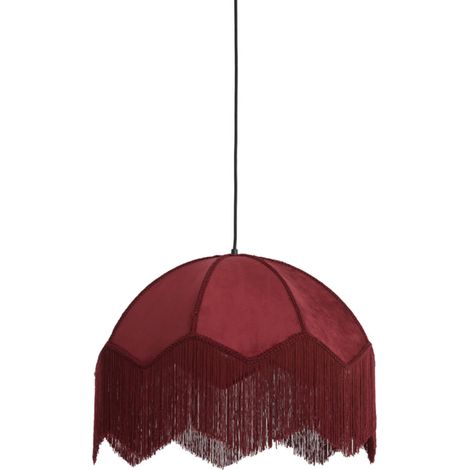 Light & Living - lámpara colgante - Malacia - rojo - rafia (1/3)