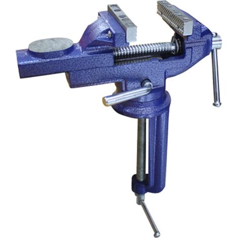 Pince Robuste multifonctionnelle pivotante à 360 degrés de Largeur 75mm avec Trous de Serrage for Table en Fonte étau de Banc amélioré (1/5)
