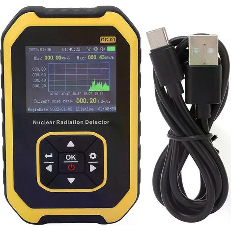 Détecteur de radiations nucléaires, compteur Geiger, radiomètre numérique de détection de radioactivité en temps réel pour carreaux de marbre (1/4)