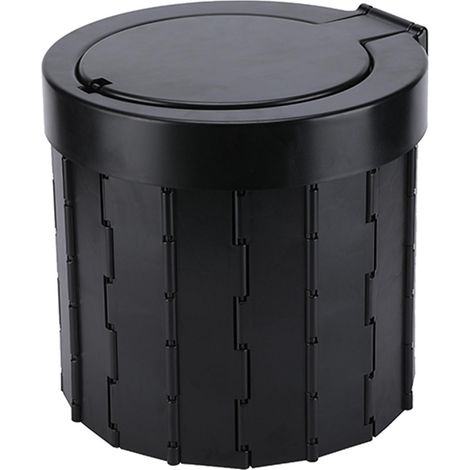 Seau WC pliable portable pour camping voyage bateau randonnée longue durée plage toilettes pliantes extérieur seau toilette voiture (1/5)
