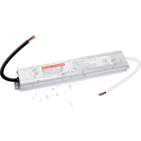 Transformateur LED Entrée 220 à DC 12V 8A 100W, Etanche IP67 Extérieur Transfo Adaptateur, Alimentation à Découpag Transformateur pour Bande LED (1/5)