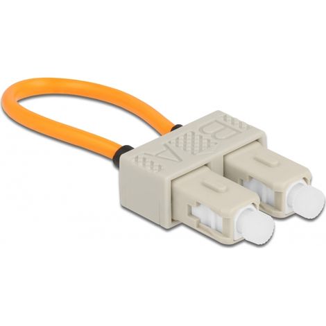 Delock Adaptador de loopback de fibra Ã³ptica SC / OM1 multimodo beige