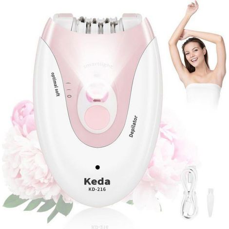 Épilateur Visage - 2 Vitesses - Lumière LED Intégrée - Pour Zones Sensibles - 9 Pinces Titane - Rechargeable Sans Fil - 1 Pièce (1/5)