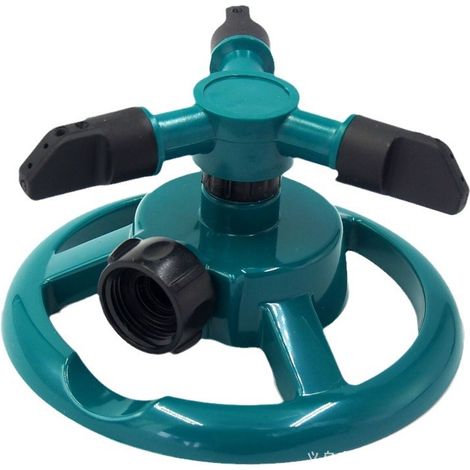 Arroseur de Jardin 360° Rotatif Automatique 3 Bras pour Arrosage Pelouse Irrigation Extérieure Vert Foncé (1/5)
