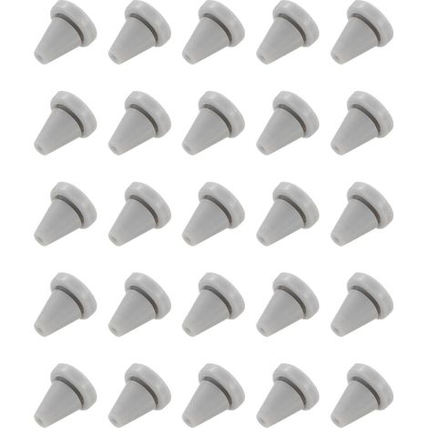 25Pcs Embouts de Rechange pour Pommeau de Douche, Embout en Silicone, Buse Ronde, Pièces de Réparation pour Pommeau Douche, Convient pour Un Diamètre de Trou de 6mm, Gris Foncé (1/5)