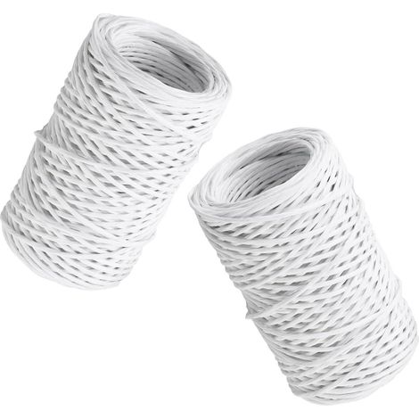 2 Rouleaux Fil de Fleuriste Blanc en Fer et Papier pour Bouquets (1/5)