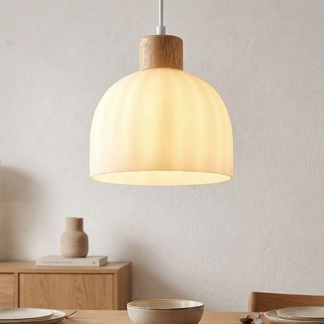 Hängeleuchte Pendelleuchte Wohnzimmerlampe Höhenverstellbar Weiß Metall H 120 cm (1/5)