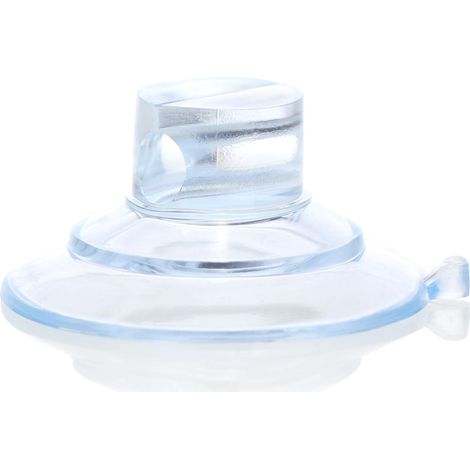 80x support à ventouse avec passe-câble, transparent pour guirlandes lumineuses et décorations de fenêtre pour Noël, Pâques, Nouvel An - support à ventouse Ø 30 mm (080 pièces - transparent) (1/5)