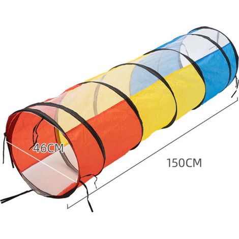Tente de Jeux Exterieur Interieur Haute Qualité 150 cm - Tunelle pour Enfant Parcours Motricité Bébé Rampant -Jouet de Pliable Pop-up Cadeau (1/4)
