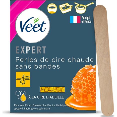 Perles de Cire Chaude à la Cire d'Abeille, pour Appareil Electrique Epilation - 230g (1/5)