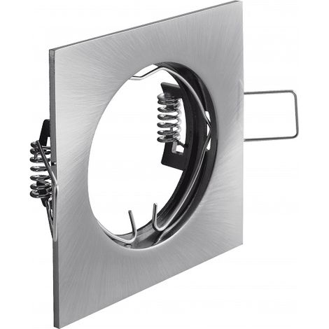 Faretto da soffitto quadrato Porto IP20 in acciaio inox - V-PROD4-02
