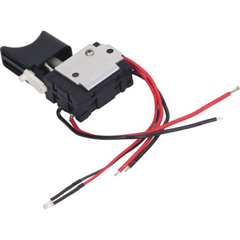 Interrupteur pour perceuse sans fil avec éclairage, gâchette variateur de vitesse pour visseuse 7.2-24V (1/5)
