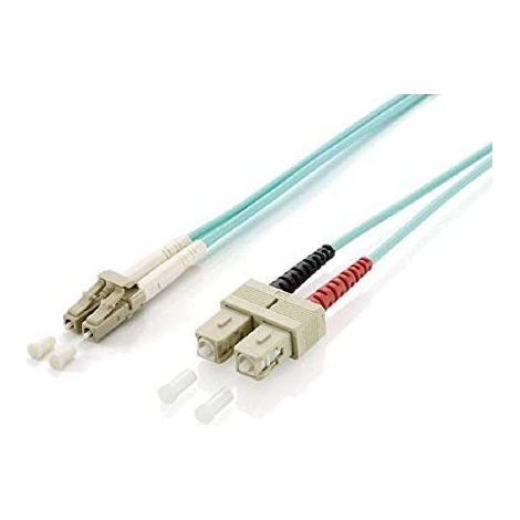 Equip LWL Patchkabel LC- SC 10.00m Multimode Duplex OM3 turq Polybeutel