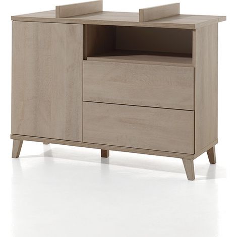 Commode bébé contemporaine coloris chêne Cataline (1/5)
