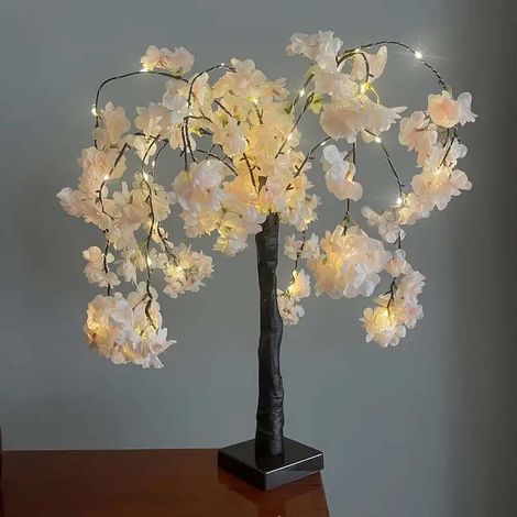 arbres artificiels Cerisier avec LED chaud durabledécoration intérieure et extérieure pour mariage anniversaires et 2 60 Plastique Blanc (1/5)