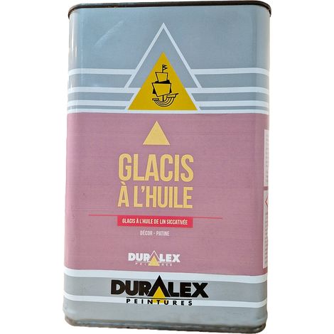 Glacis à l'huile DURALEX huile de lin siccativée 5L Conditionnement: 5 Litres (1/2)