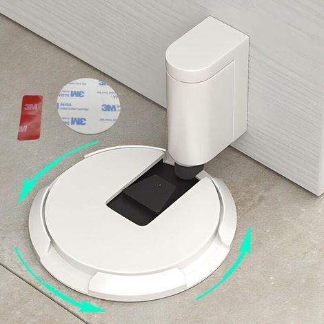Sturmsicherer Türstopper – Robuster Türstopper für den Innenbereich – Ideal für Wohnzimmer, Schlafzimmer, Garten, Badezimmer, Küche – Weiß, 1 Stück (1/5)