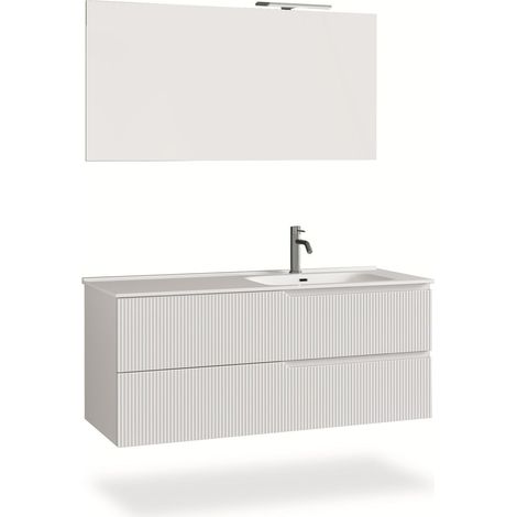 Ensemble salle de bain DX vasque 4 pièces VENERE blanc mat (1/5)