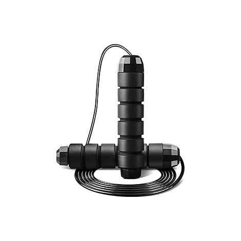 Corde à sauter adulte corde à sauter roulante réglable adaptée aux sports de boxe entraînement aérobie équipement de fitness noir 3 mètres (1/3)