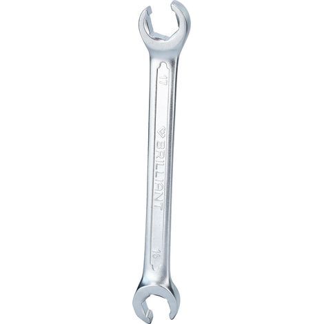 1 - Clé à tuyauter - Acier chrome vanadium - Forgée à froid - Norme DIN 3118 - Pour mécanique et plomberie - Chromé mat - 8x9 mm